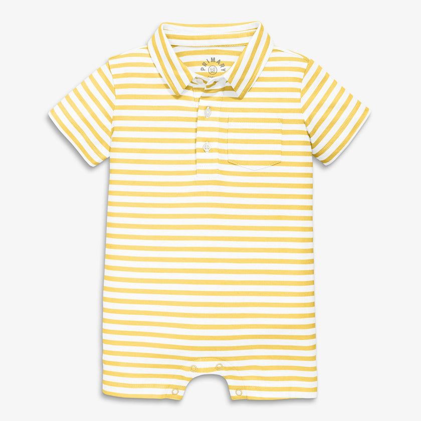 Clearance baby polo shortie in mini stripe