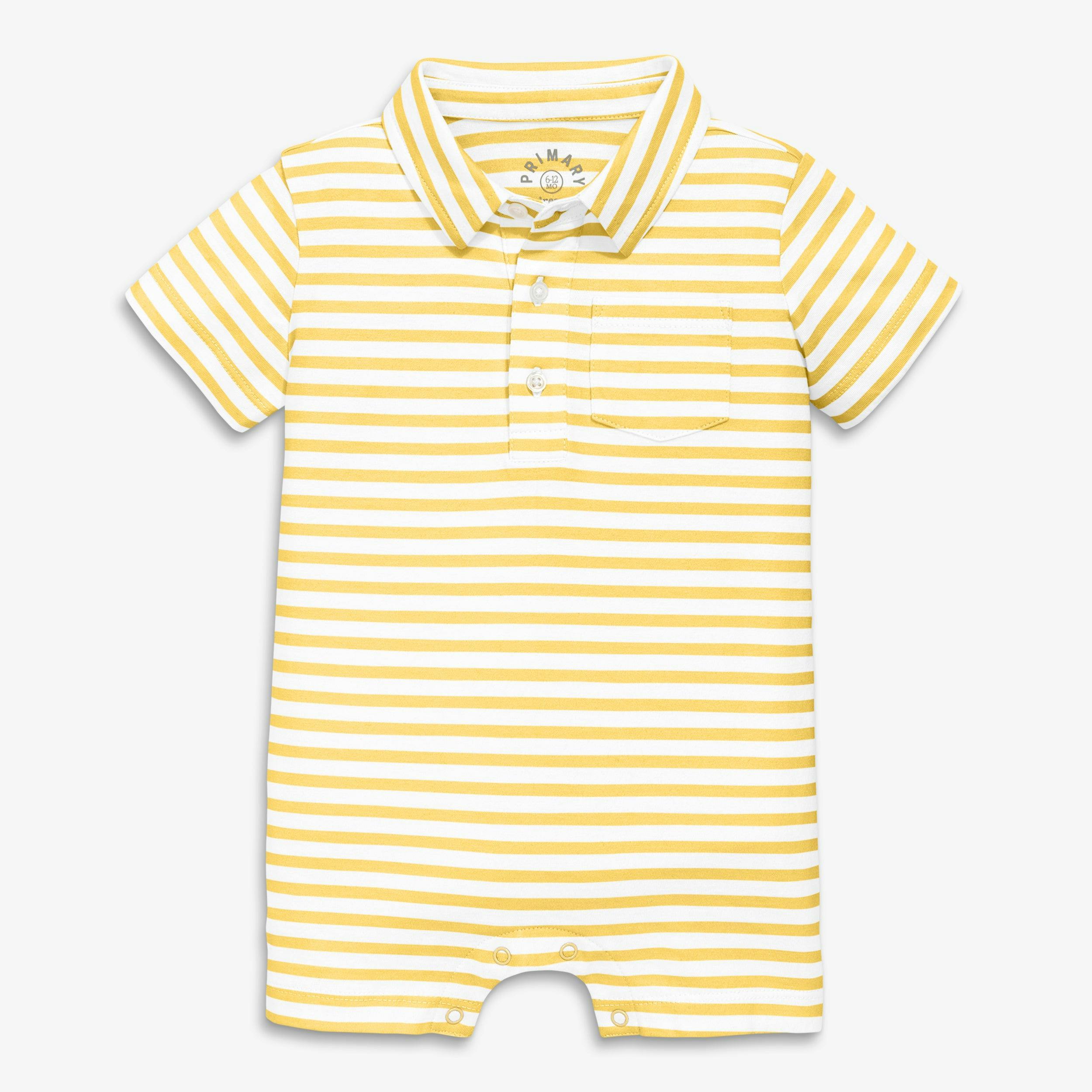 Clearance baby polo shortie in mini stripe