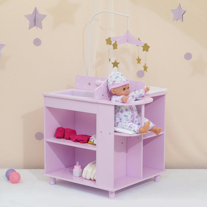 Olivia's Little World Twinkle Stars 4-in-1 Baby Doll Nursery & Changing Station