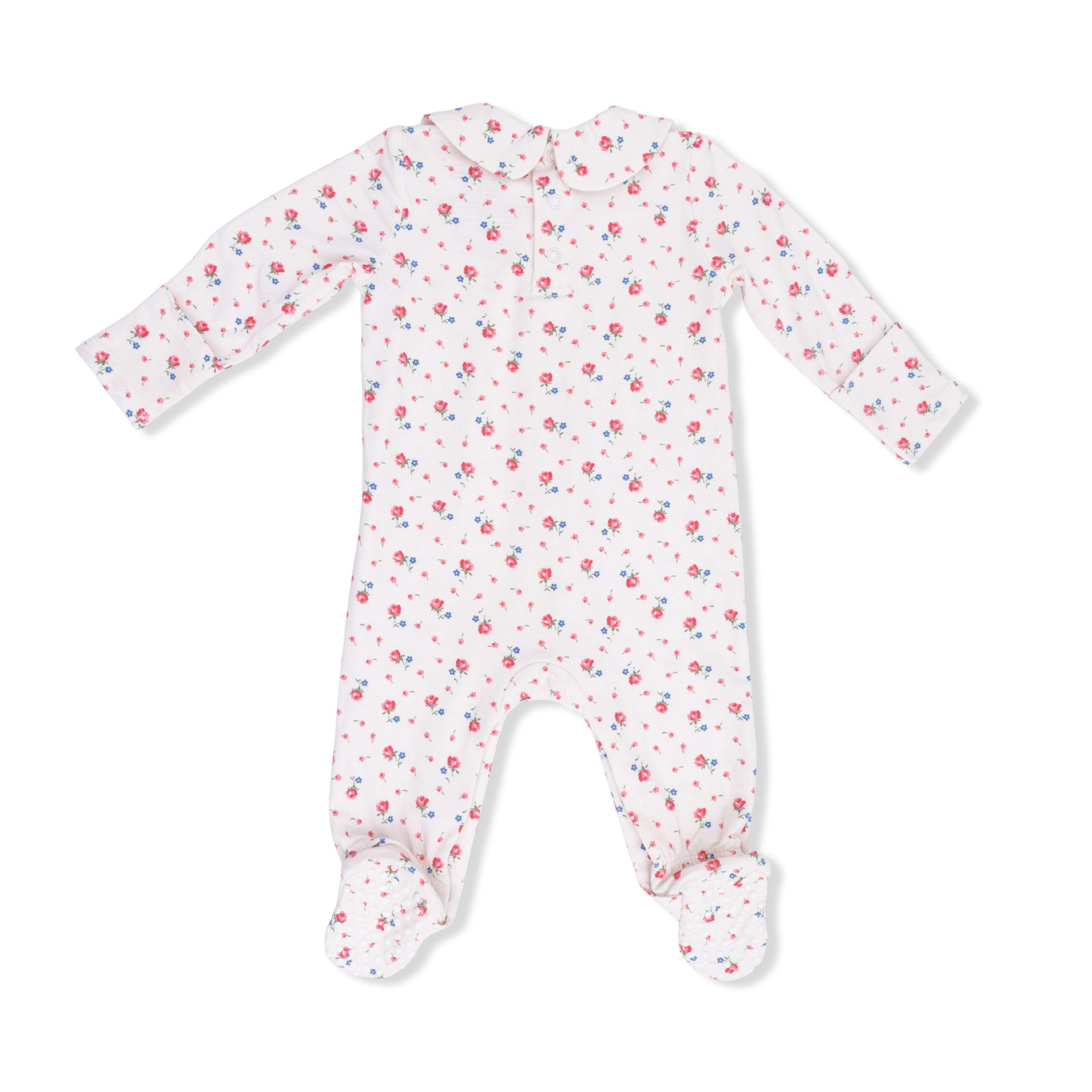 Joli Rosette - Smocked Peter Pan Snap Footie