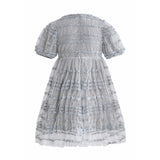 Silver Mist Ruffle Dress