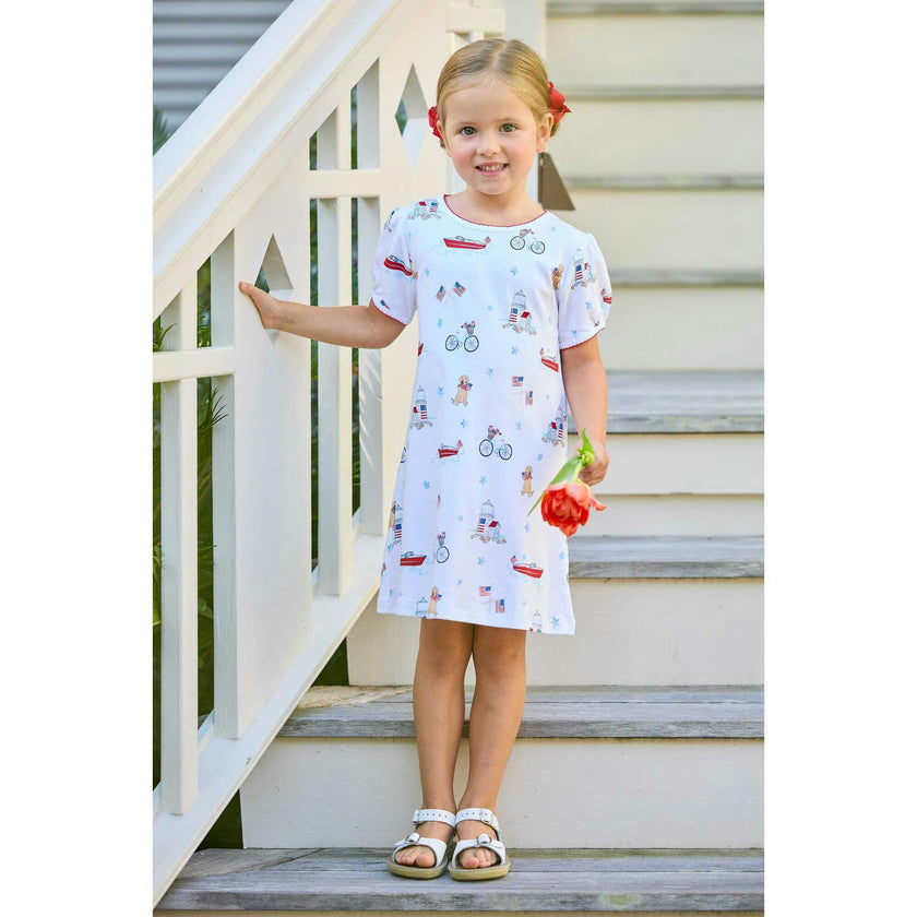 Printed T-Shirt Dress - Coastal Summer