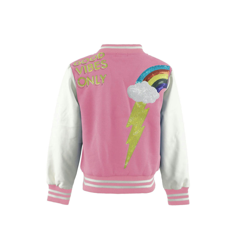 Good Vibes Varsity Bomber Jacket