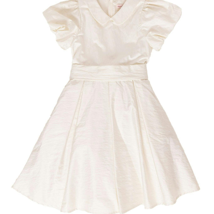 Mini Wrenley Dress in Cream Taffeta