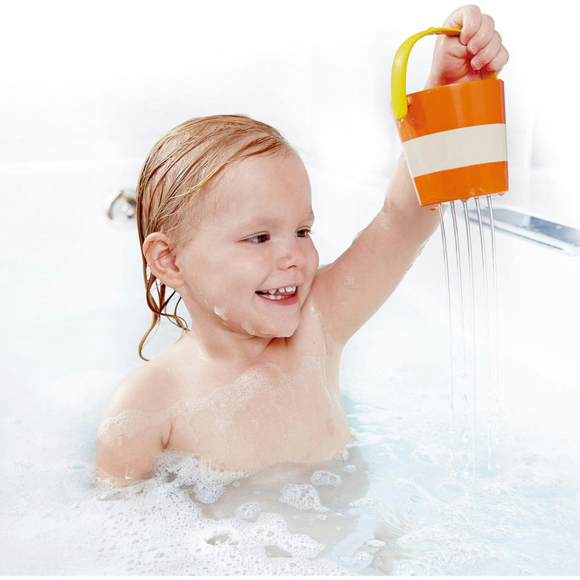 Happy Buckets Set W/ 3 Water Wheel Bath Time Toys