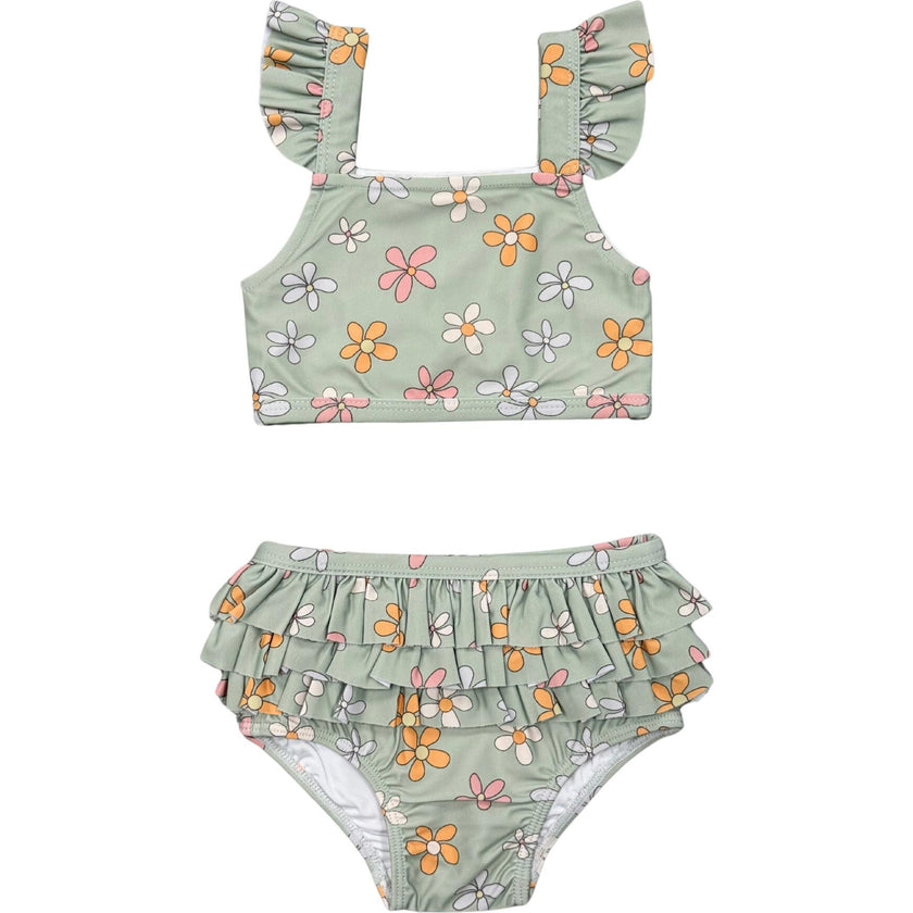 Girl's Two-Piece Ruffle Swimsuit