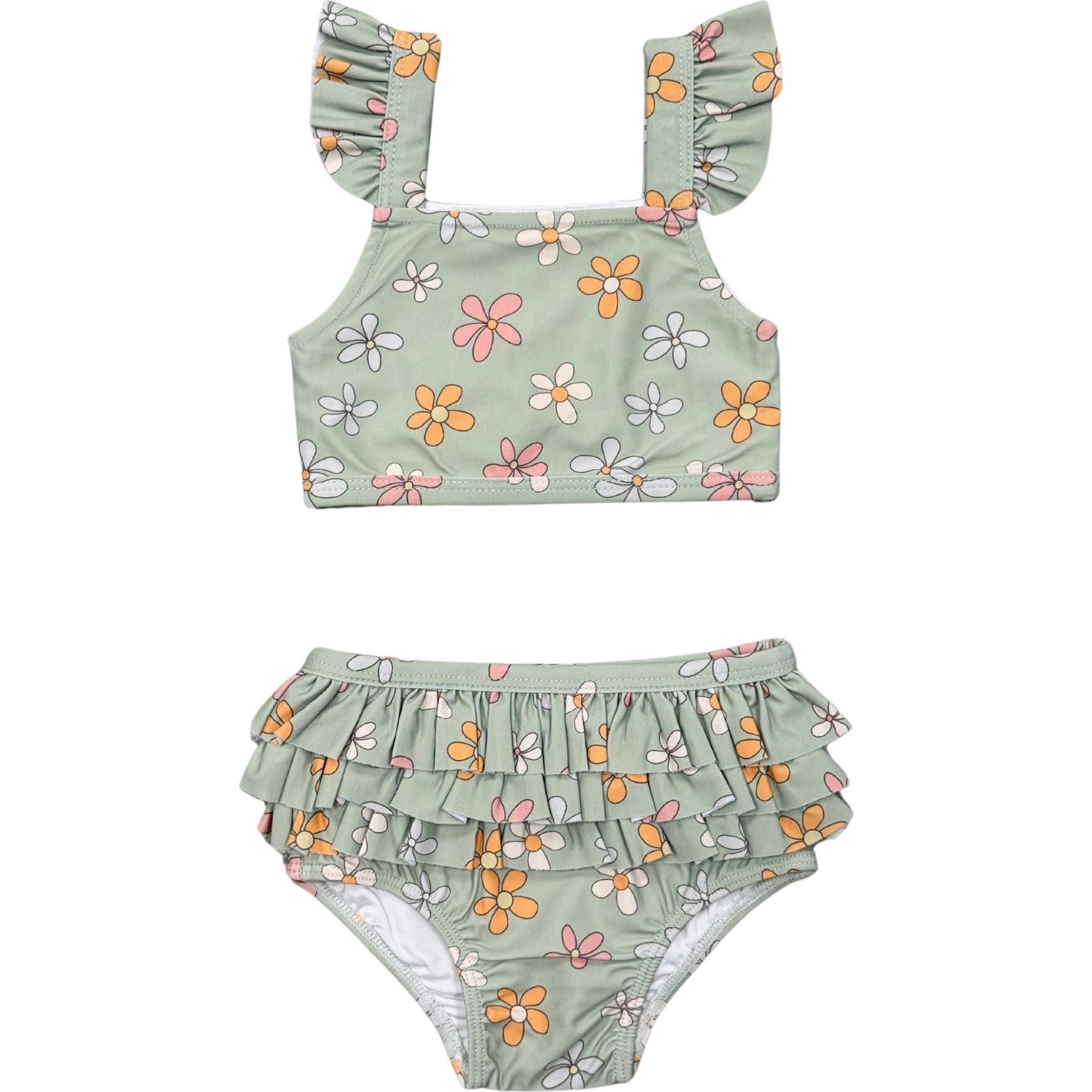 Girl's Two-Piece Ruffle Swimsuit