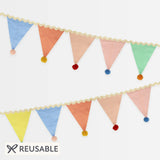 Pastel Pompom Flag Garland