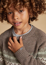 The Nocciola Jacquard Crew