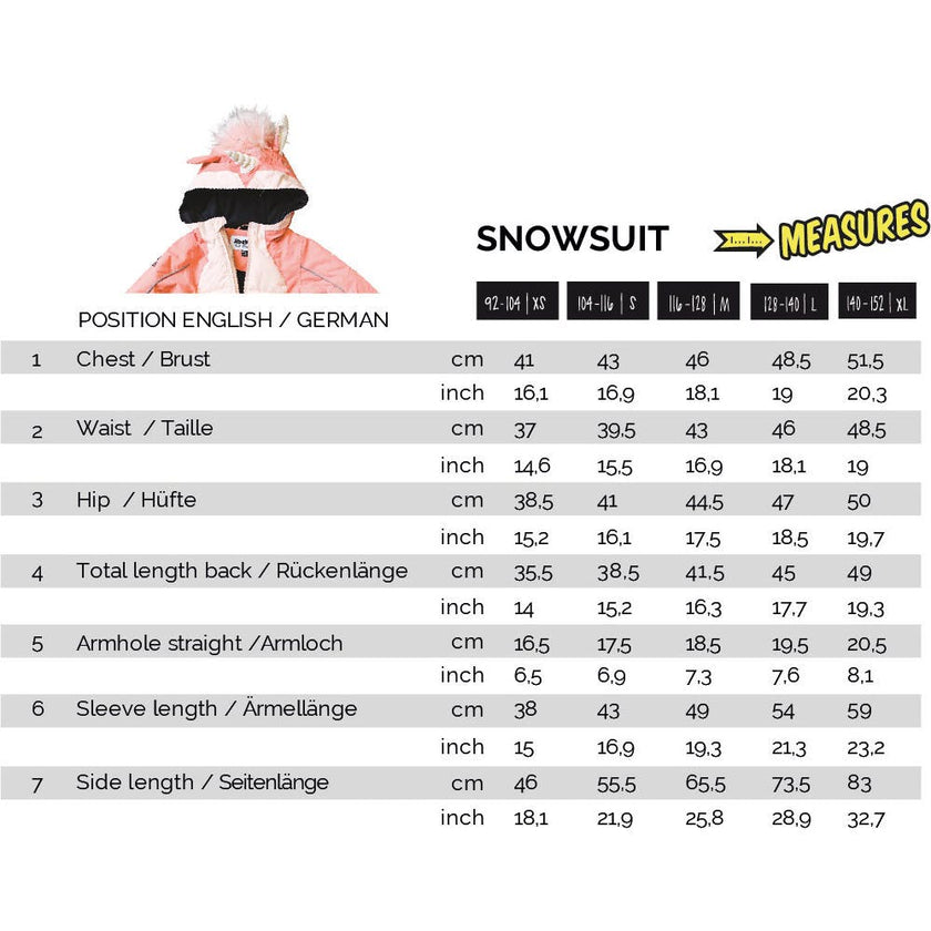 Unidoo Silver Snowsuit, Pink