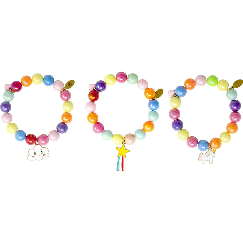 Bright Gum Ball Bracelet Set