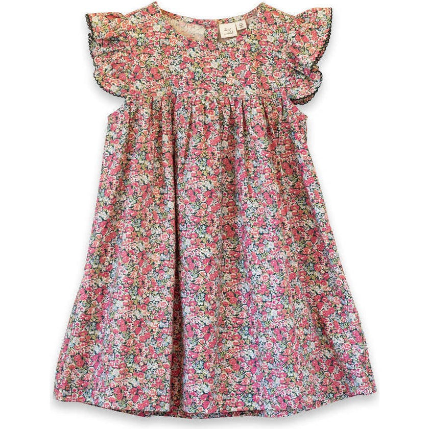 Girls Hannah Dress with Flutter Sleeves | Rosewood