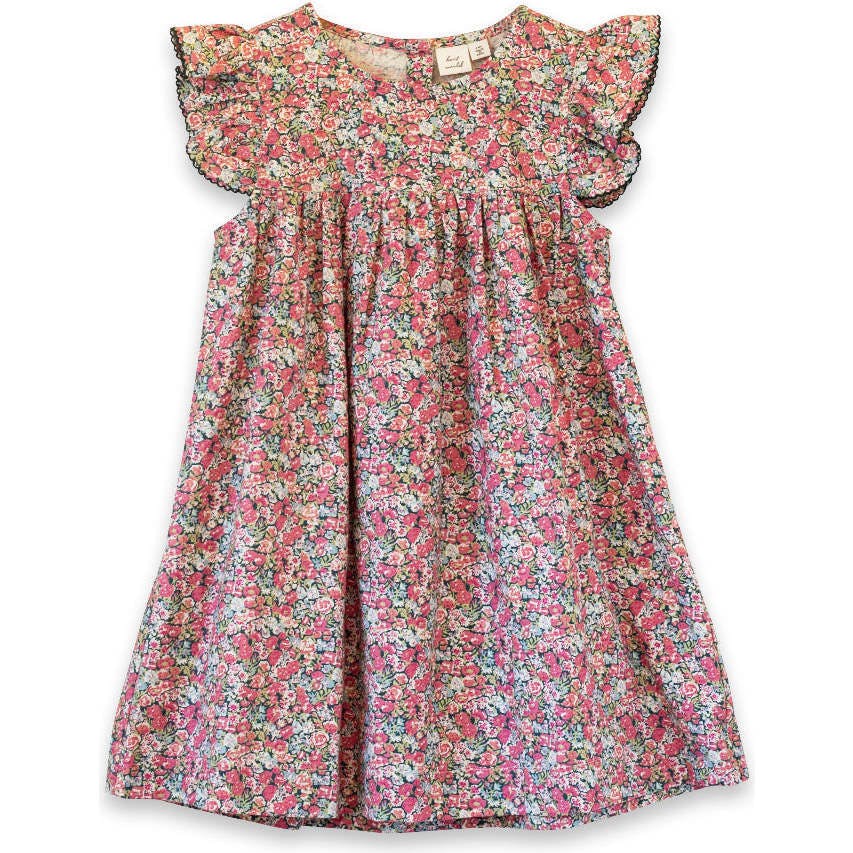 Girls Hannah Dress with Flutter Sleeves | Rosewood