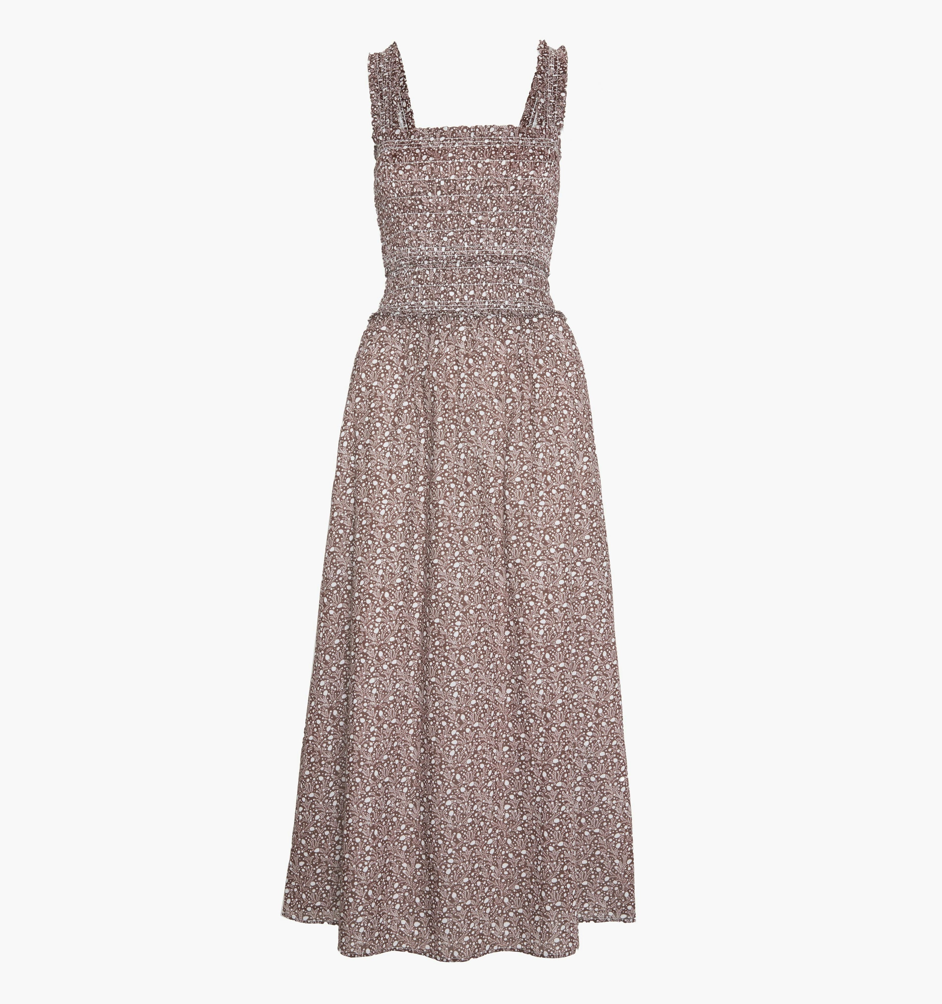 The Azalea Maxi Nap Dress - Chocolate Ditsy Thistle