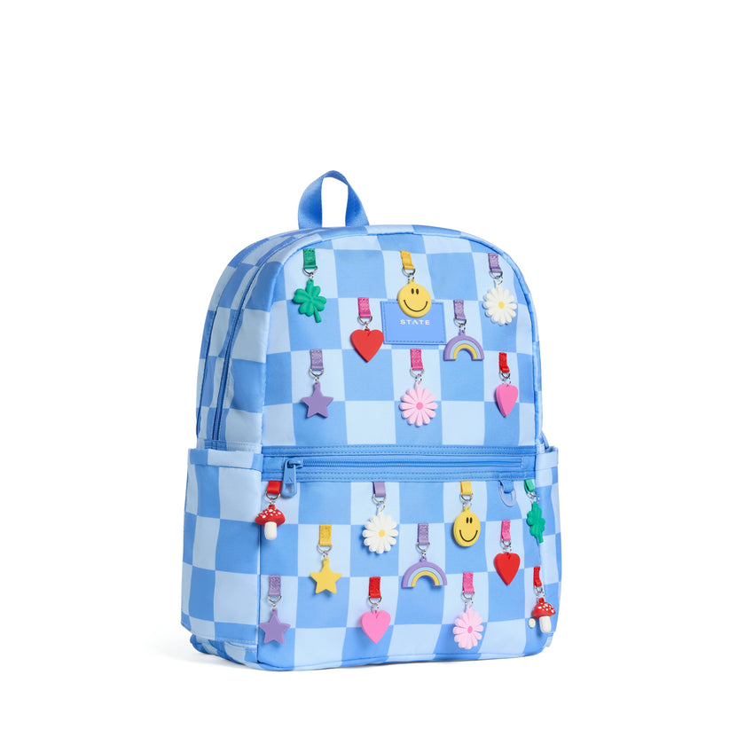 Kane Double Pocket Backpack, Charms Blue Checkerboard