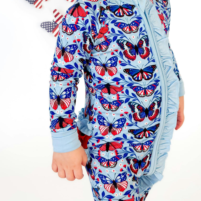 Liberty Wings Ruffle Snoozer
