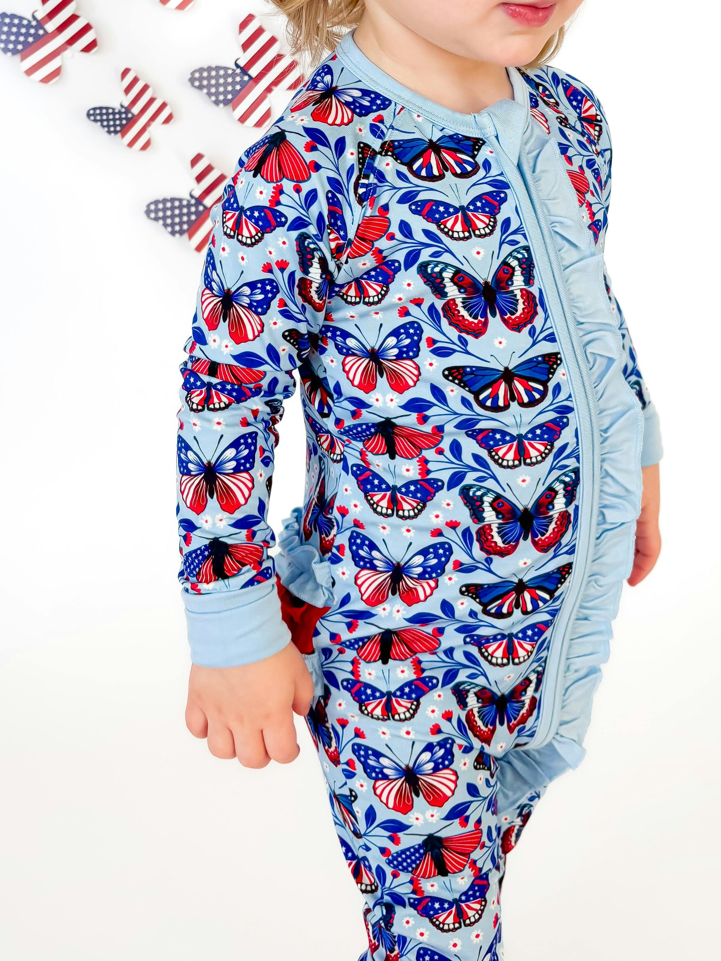 Liberty Wings Ruffle Snoozer