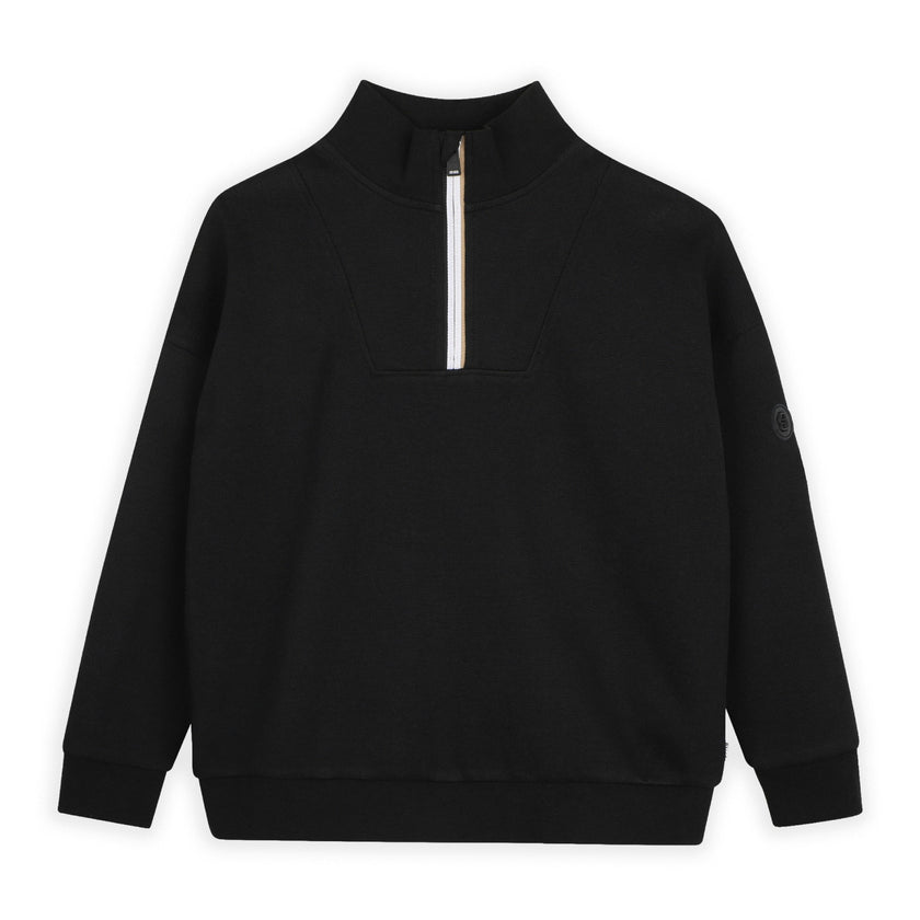 Black Half-Zip Sweatshirt
