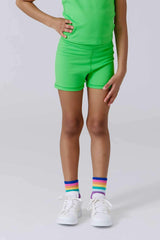 Girls Shorts in Spring Green