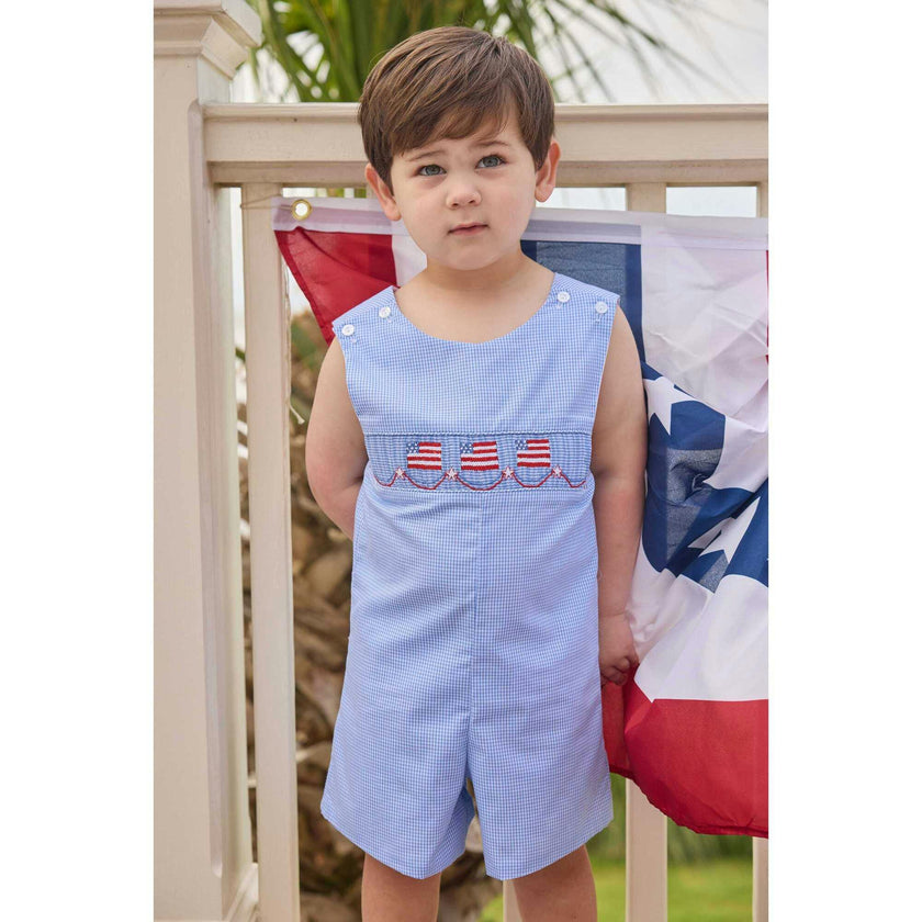 Smocked Shortall - Flags