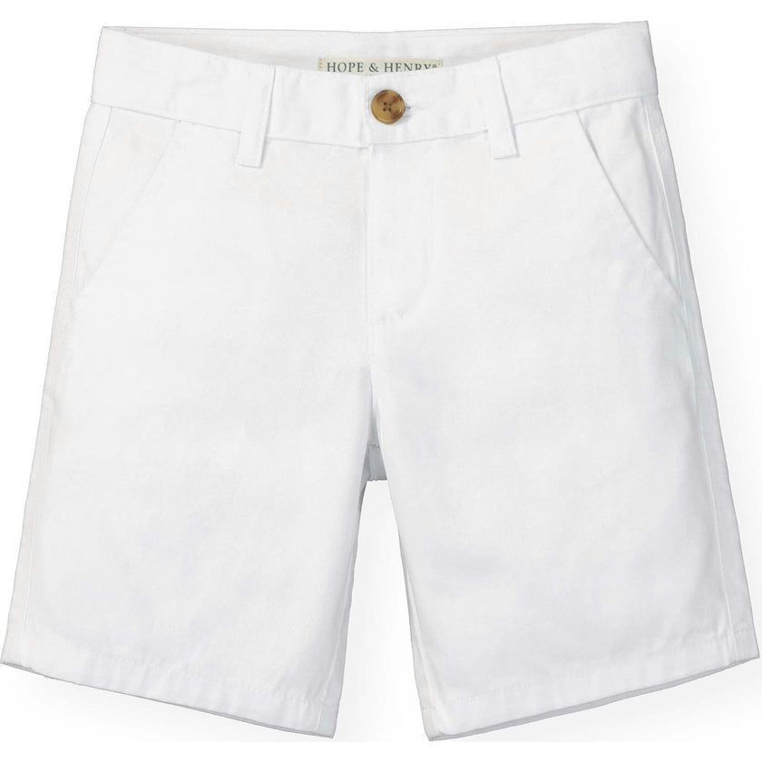 Organic Uniform Stretch Chino Short, White