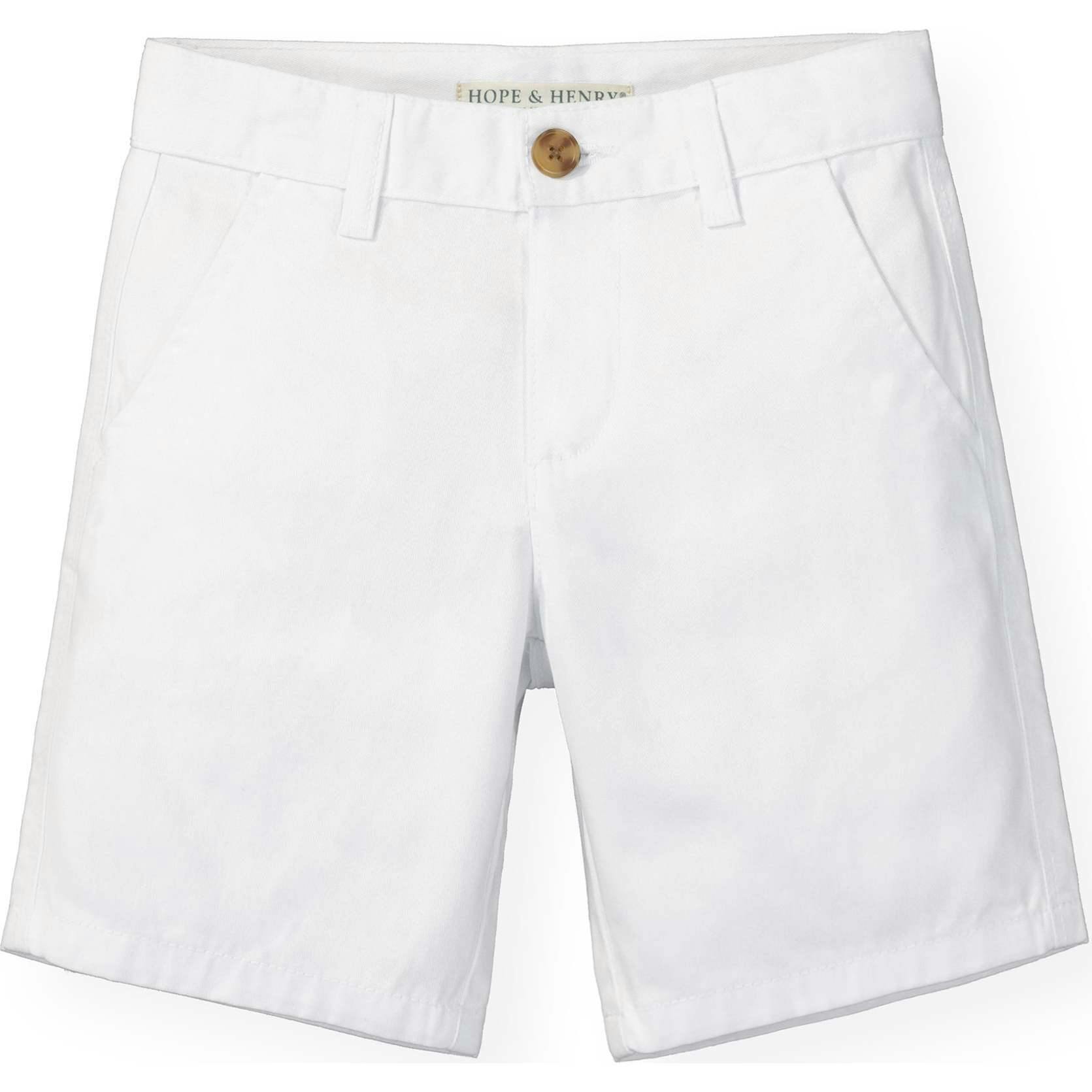 Organic Uniform Stretch Chino Short, White