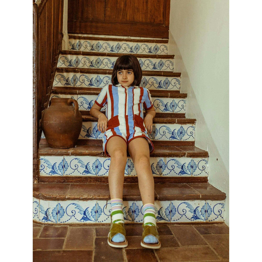 children's terry jumpsuit - marina stripes
