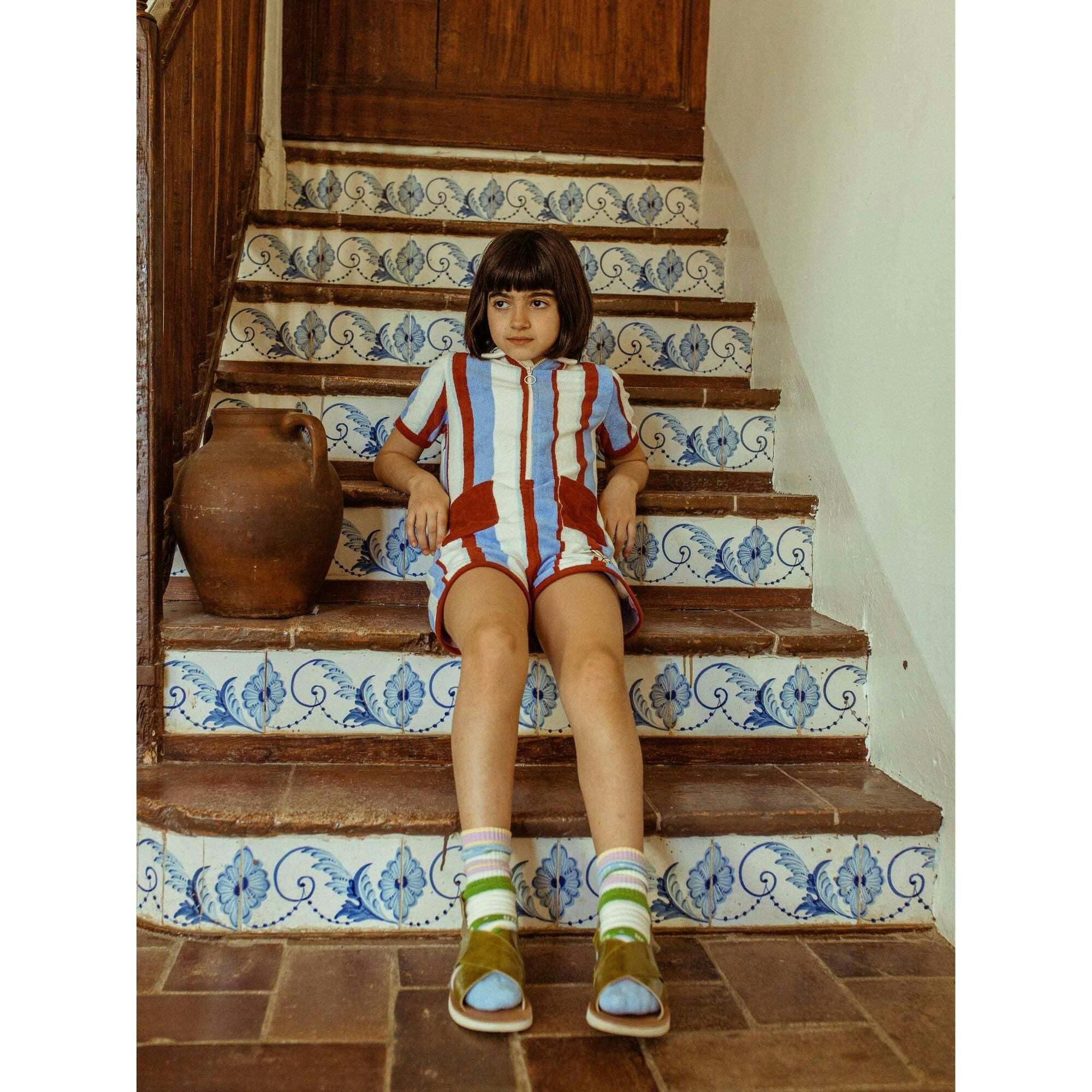 children's terry jumpsuit - marina stripes