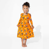 PAW Patrol: Halloween Pups Bamboo Girls' Long Sleeve Dress