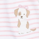 Stripe Puppy - Long Sleeve Dress with Ruffle and Bloomer (2T-4T Dress Only)
