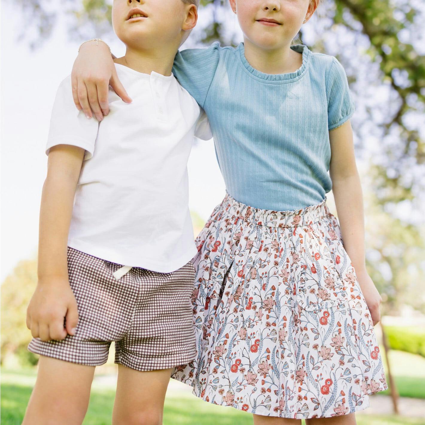 girls dusk blue ruffle pointelle puff sleeve shirt