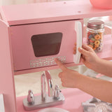 Vintage Wooden Play Kitchen with Working Knobs