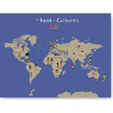 The Book of Cultures with stickers & a map