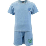 Good Vibes Only Velour Short Set