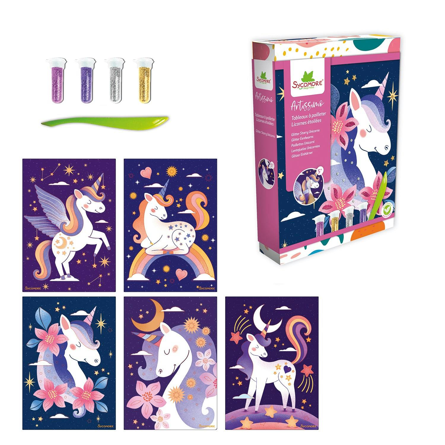 Artissimo - Glitter Boards - Unicorns - 5y+