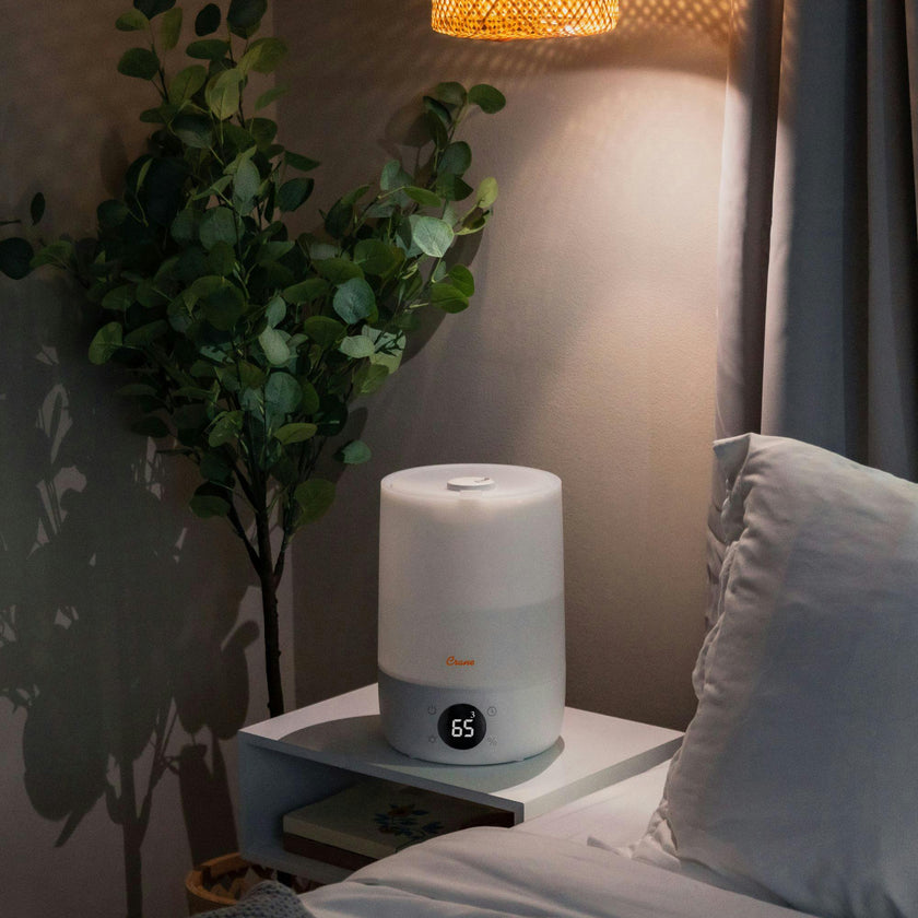 Top Fill Cool Mist Humidifier, 1.2 Gallon with Sleep Support Light & Essential Oil Tray