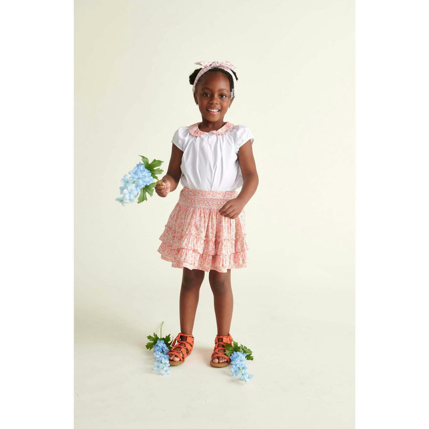 Girls Smocked Ruffle Skirt Miyuki