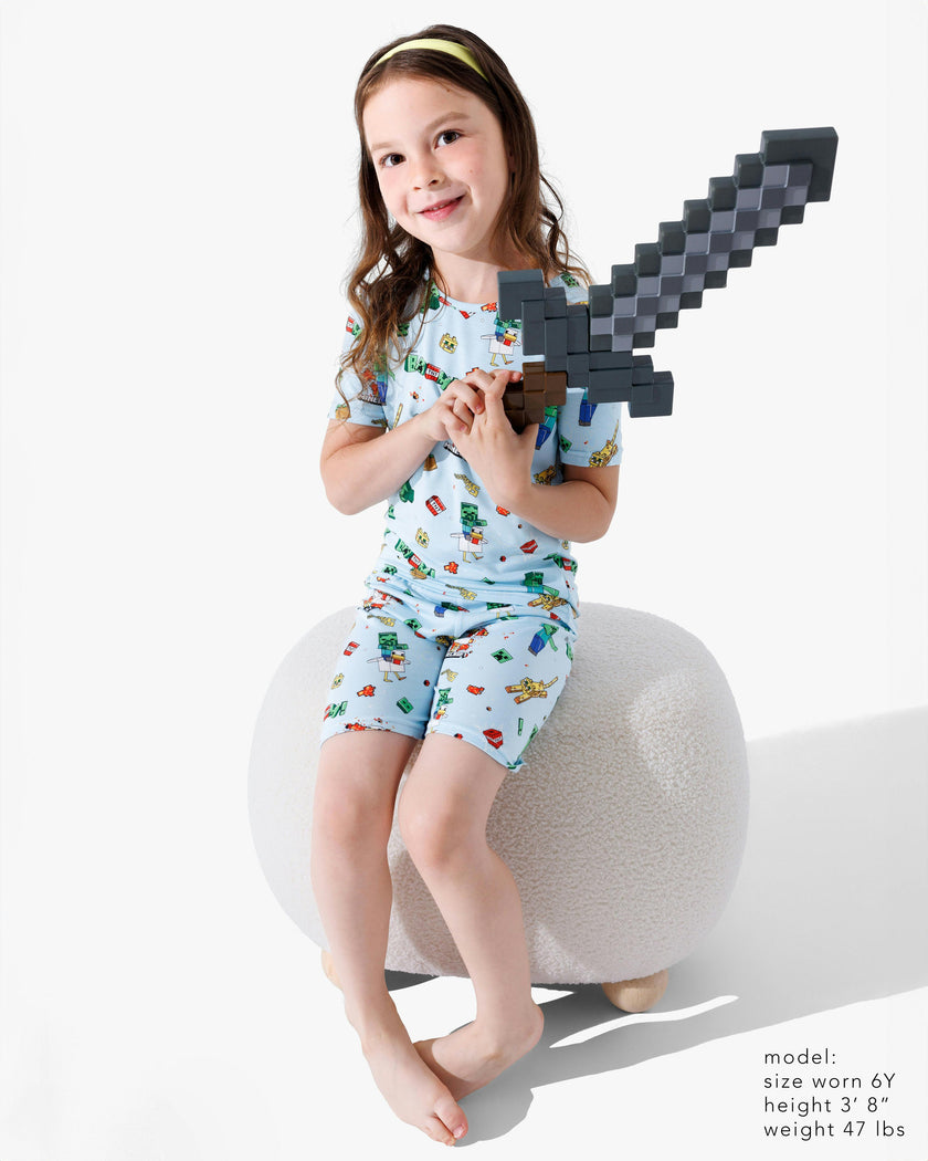 Minecraft: Chicken Jockey Bamboo Kids Pajama Short Set