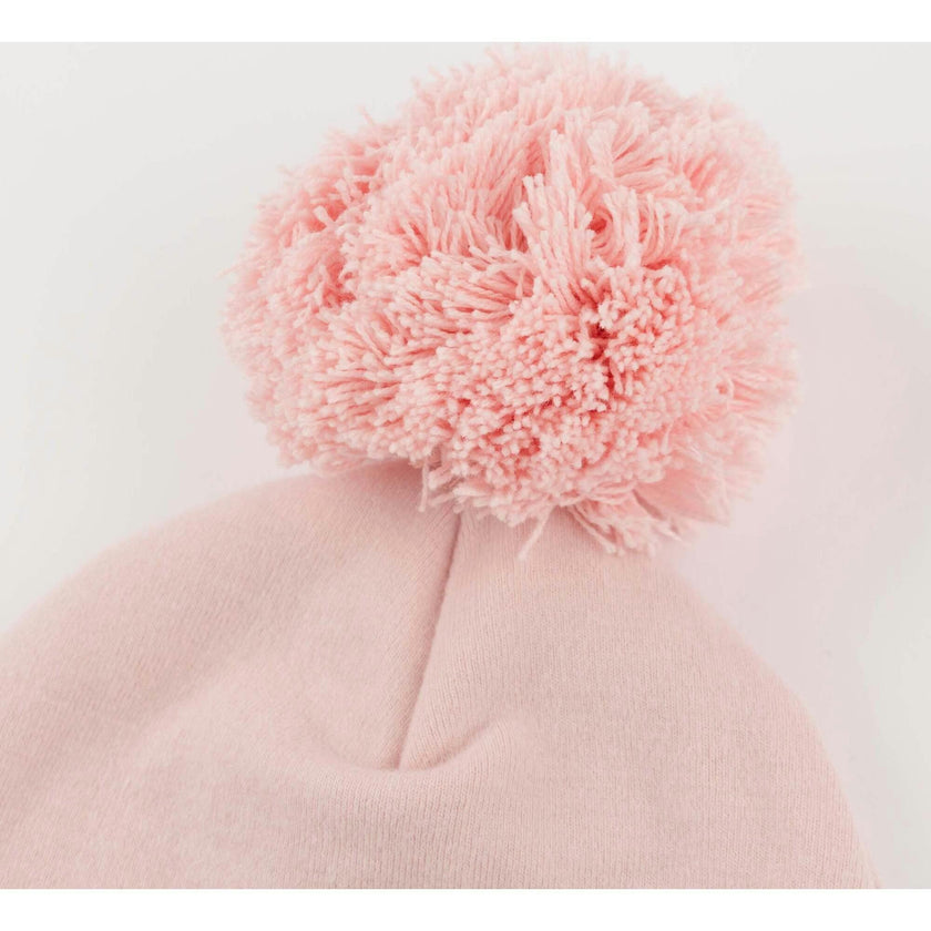 Dusty Pink Pom Hat