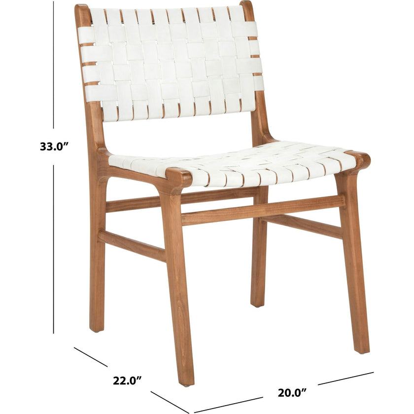 Taika Woven Leather Accent Chair