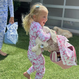 Kids Skydog Toile Pink Long PJ Set