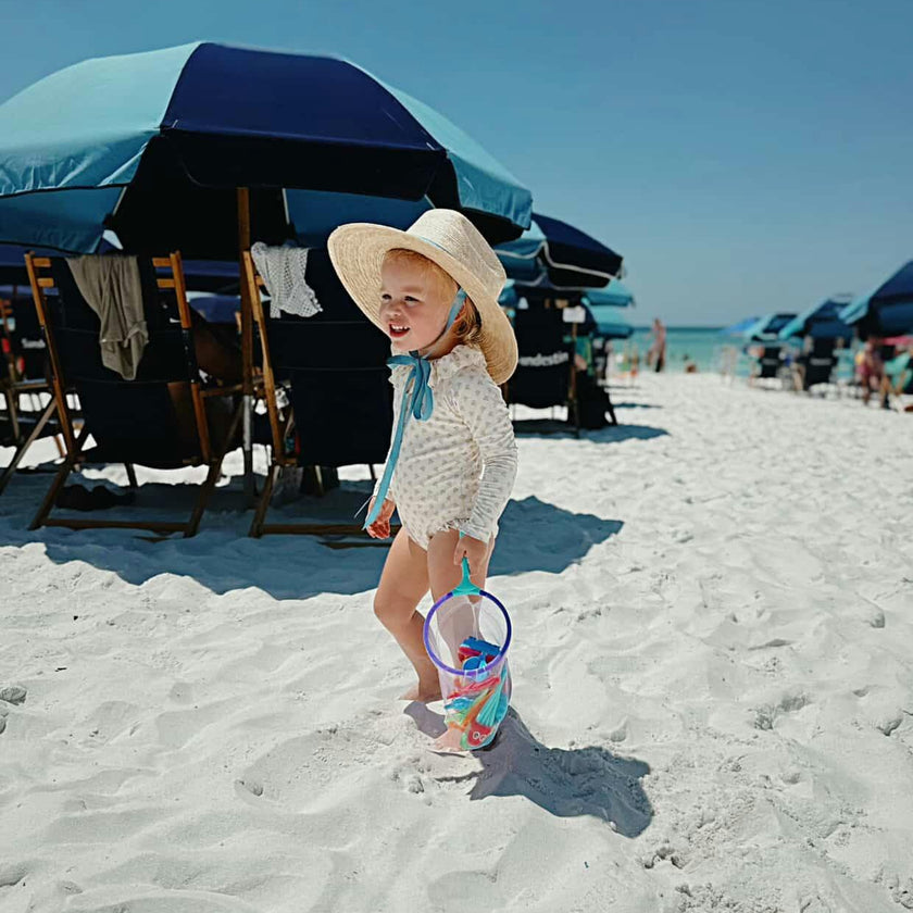 Petunia Girl's Sun Hat - Yellow Grosgrain Long Ribbon