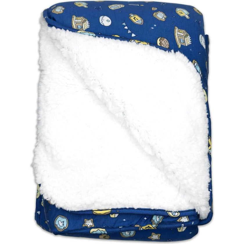 Hanukkah Cookies Bamboo Sherpa Blanket
