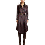 Silk Pintuck Shirt Dress