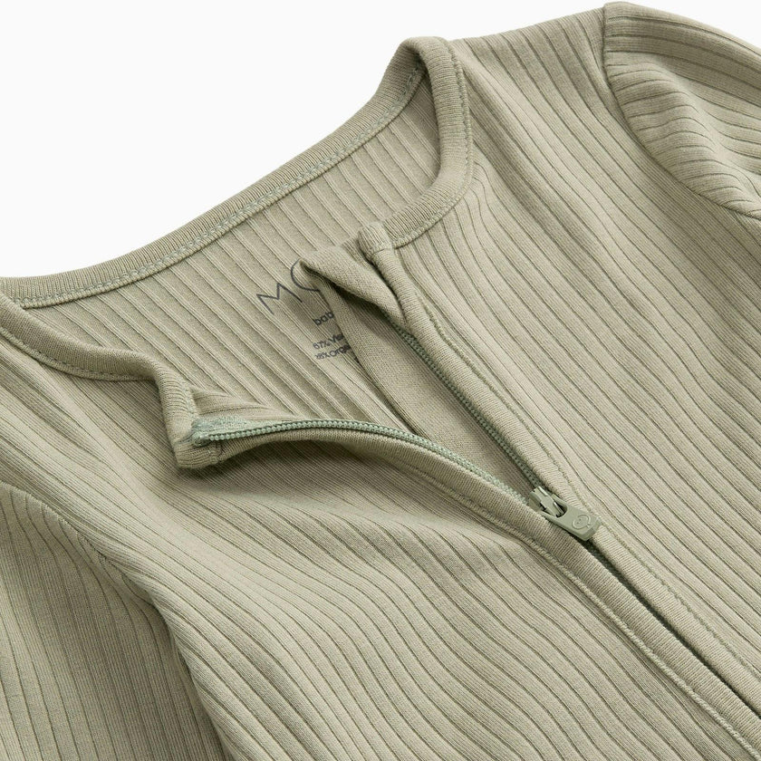Ribbed Clever Zip Snug Fit Pajamas