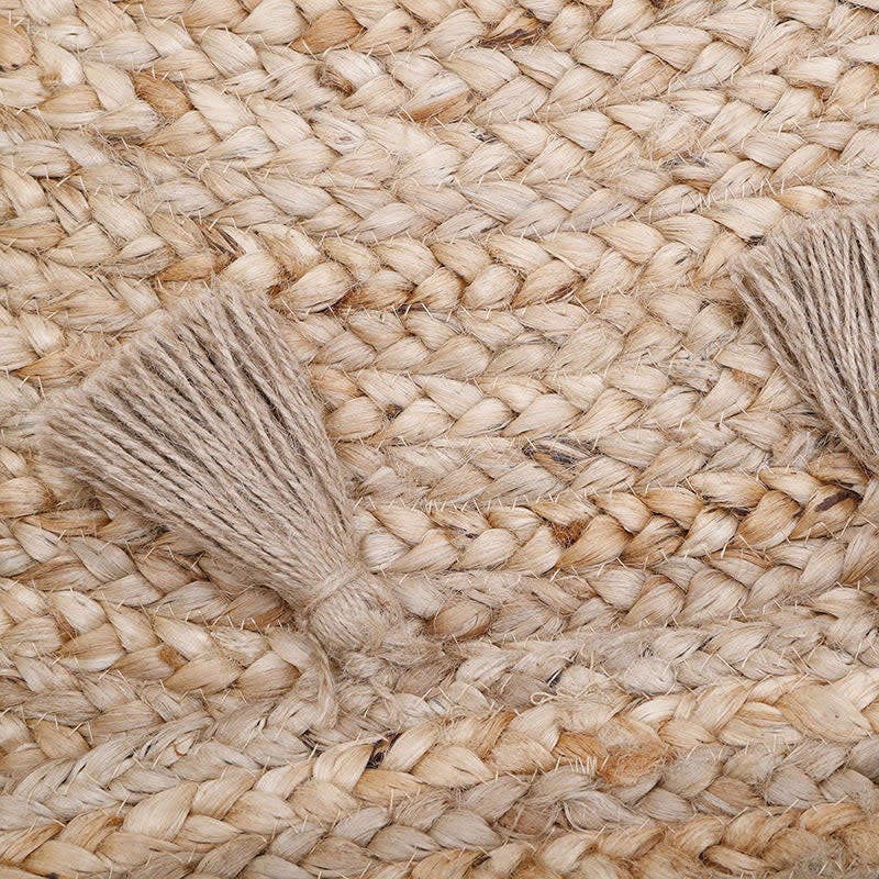 Else Hand-Braided Jute Tassel Large Round Rug
