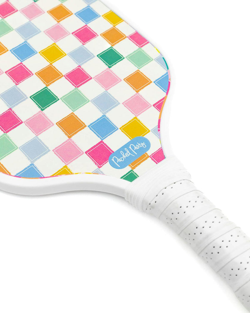 Packed Party Country Club Pickleball Paddle with Confetti-Filled Cover - Standard-Size Paddle with Protective Confetti Case, 7.8x15.75 Inch Paddle