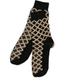 Fringe Diamond Crew Socks