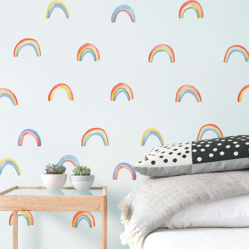 Watercolor Rainbows • Minis • Peel-and-Stick Wall Decals