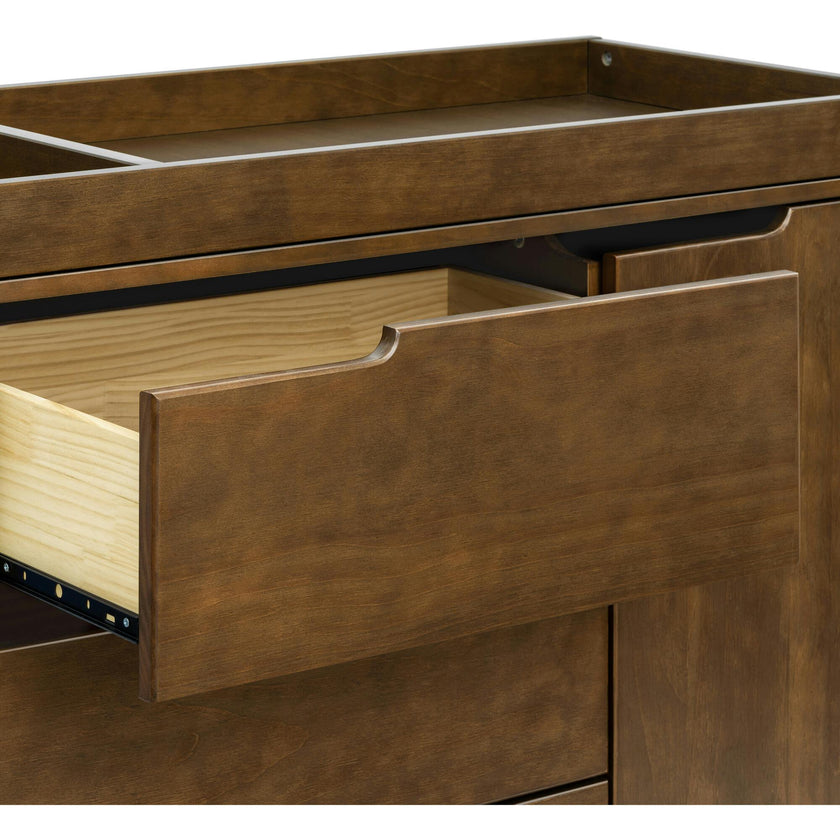 Hudson 3-Drawer Changer Dresser with Removable Changing Tray in Natural Walnut